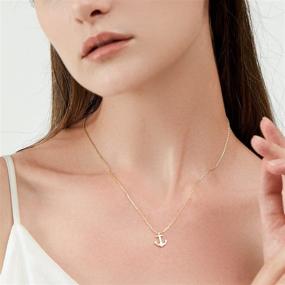 img 1 attached to 🌟 Gold Anchor Pendant Chain Necklaces - Stylish Dainty Necklaces for Teen Girls & Women, Adjustable Boho Love Necklace - Ideal Birthday & Summer Gifts, Trendy Jewelry for Girls