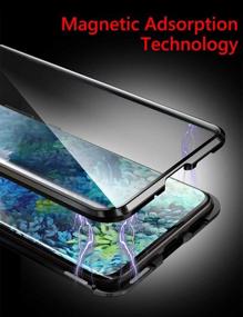 img 2 attached to 📱 KumWum Magnetic Case for Galaxy S20 5G: Ultimate 360° Protection with 9H Tempered Glass, Camera Lens Protector, Metal Bumper - Black