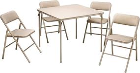 img 4 attached to COSCO 5 Piece Folding Table Chair