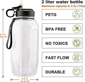 img 2 attached to VENNERLI Portable Bottles Plastic BPA Free