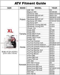 img 3 attached to 🛡️ Защитный чехол для квадроцикла XL ATV - Водонепроницаемый, ветрозащитный, дождевой чехол с УФ-защитой для Polaris Sportsman Outlaw, Yamaha Grizzly Wolverine YFZ, Honda Sportrax TRX, Kawasaki 4 Wheeler.