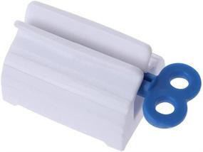 img 2 attached to 🦷 Непринужденный 3 шт. Пластиковый роликовый тюбик для зубной пасты и диспенсер - автоматическое наматывание с держателем для зубной пасты для ванных комнат