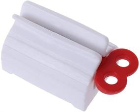 img 3 attached to 🦷 Непринужденный 3 шт. Пластиковый роликовый тюбик для зубной пасты и диспенсер - автоматическое наматывание с держателем для зубной пасты для ванных комнат