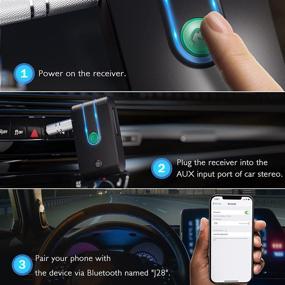 img 1 attached to [2021 Upgraded] LENCENT Bluetooth 5.0 Receiver: Noise Cancelling Car Adapter, Hands-Free Mic, Wireless Car Kit