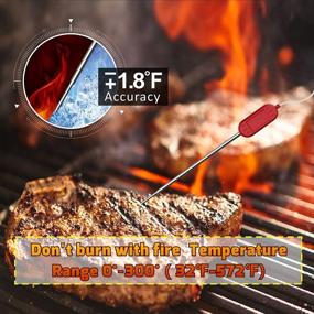 img 1 attached to 🔥 Smart Wireless Digital Meat Thermometer with Cloud BBQ Bluetooth, 6 Temperature Probes, 500FT Range, and Smart Cooking Functionality for Grilling, Oven, Food, and Smoker