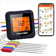 🔥 smart wireless digital meat thermometer with cloud bbq bluetooth, 6 temperature probes, 500ft range, and smart cooking functionality for grilling, oven, food, and smoker logo