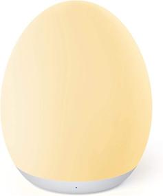 img 4 attached to 🔆 JolyWell Rechargeable Baby Egg Night Light for Kids: Color Changing Mode, Dimming Function, 1-Hour Timer & Touch Control - Up to 100H, White