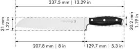 img 1 attached to 🍞 HENCKELS Forged Premio 8-inch Bread and Cake Knife, Black, Stainless Steel