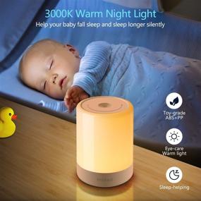 img 3 attached to YYDSKIT Nursery Night Light: Dimmable Warm Light, 7 Color Options & Touch Control for Kids' Bedroom