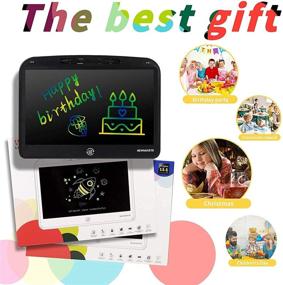 img 1 attached to 🎨 13.5 inch LCD Writing Tablet: Colorful Drawing & Learning Toy for Kids 3-8 Years - Erasable & Reusable Doodle Board