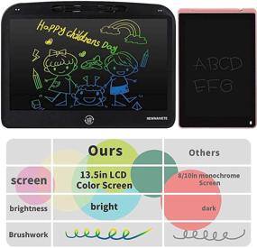 img 2 attached to 🎨 13.5 inch LCD Writing Tablet: Colorful Drawing & Learning Toy for Kids 3-8 Years - Erasable & Reusable Doodle Board