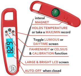 img 2 attached to 🌡️ Digital Instant Read Thermometer: Accurate Electronic Food/Cooking Thermometer for Kitchen, BBQ, and Grill with Food-Safe Steel Probe