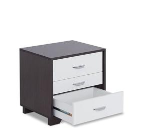 img 3 attached to 🌙 ACME Furniture Eloy Nightstand, White/Espresso, One Size