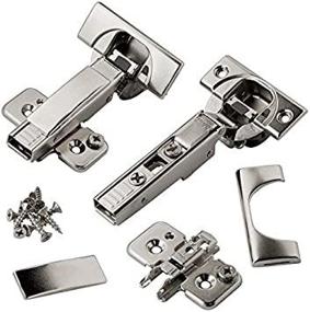 img 1 attached to 🔧 Blum CLIP top BLUMOTION Soft Close Hinges, 110 degree, Self Closing, Frameless - Full Overlay Premium 8 Pack with Mounting and Hinge Cover Plates