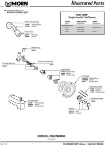 img 2 attached to 🚿 Moen 100710 Posi-Temp Tub and Shower Replacement Knob Handle Kit, White and Chrome Insert