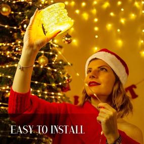 img 1 attached to 🎄 Areker IP65 Waterproof 82ft 500LED Fairy Lights: Ultra Bright Rustproof Christmas Rope Lights - Warm White, Perfect for Xmas Tree Party Wedding Decor