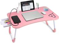 📚 splendor foldable laptop desk - portable lap standing desk with drawer for bed, couch, sofa, floor - folding breakfast tray - ideal for reading, writing, and laptops логотип