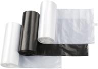 🗑️ 75 counts of nicesh small trash bags - 1.6 gallon (black, clear, and white) logo