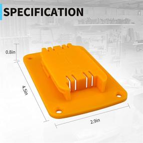 img 3 attached to 🛠️ Efficiently Organize Dewalt & Milwaukee Tools with Woqed Tool Mount 6-Pack: Compatible with 14.4V/18V/20V Dewalt & Milwaukee M18 Tools (3 Red, 3 Yellow)