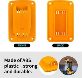 img 2 attached to 🛠️ Efficiently Organize Dewalt & Milwaukee Tools with Woqed Tool Mount 6-Pack: Compatible with 14.4V/18V/20V Dewalt & Milwaukee M18 Tools (3 Red, 3 Yellow)