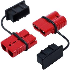 img 4 attached to 🔌 Efficient Driver Recovery 2-4 Gauge Battery Quick Connect/Disconnect (2 Pack) - Supercharge your Winch or Trailer with 175 Amps Wire Harness Plug