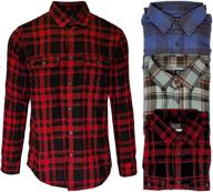 👔 regular flannel men's shirt - andrew scott button clothing logo