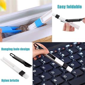 img 2 attached to Sretanj 9PCS Hand-held Window Cleaning Brush Tool, Magic Groove Gap Cleaning Brush for Windows, Doors, Keyboards, Glass, Blinds, and Kitchen