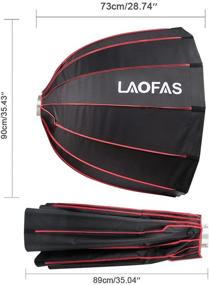 img 3 attached to LAOFAS 35inch 90cm D90A Deep Parabolic Softbox: Quick-Setup, Quick-Folding in 1 Minute - Compatible with Aputure100D, 100X, 200D, 200X, Godox SL-60W, FV150, FV200, AD300PRO, AD400PRO, AD600BM, and Other Bowens Mount Lights