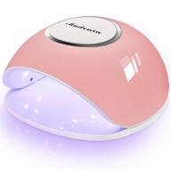 48w uv led nail lamp: advanced gel nail dryer with auto sensor, 5 timers, lcd display, low heat mode - pink logo