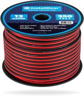 🔊 enhance audio quality with installgear 12 gauge awg 250ft true spec speaker wire - red/black logo