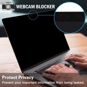 img 3 attached to Улучшенный магнитный конфиденциальный фильтр для экрана ноутбука MacBook Pro 13'' - Защищайте свою конфиденциальность и блокируйте синий свет с защитной крышкой для веб-камеры для MacBook Pro 13'' (2016–2020)