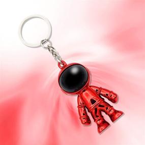 img 2 attached to Creative Keychain Backpack Keychains TKR Red