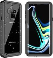 📱 waterproof case for samsung galaxy note 9 - spidercase shockproof snowproof dirtproof | black/transparent logo