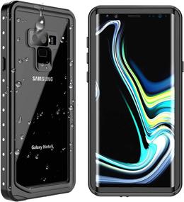 img 4 attached to 📱 Waterproof Case for Samsung Galaxy Note 9 - SPIDERCASE Shockproof Snowproof Dirtproof | Black/Transparent