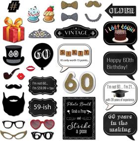 img 2 attached to 🎉 Party in Style with 60th Birthday Photo Booth Props and Strike a Pose Sign from Sunrise Party Supplies