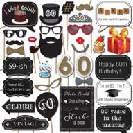 🎉 party in style with 60th birthday photo booth props and strike a pose sign from sunrise party supplies logo