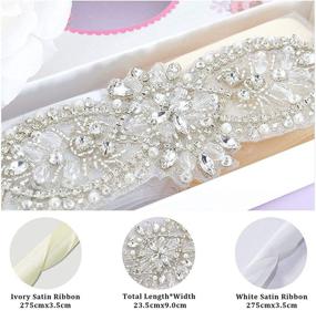 img 1 attached to Pardecor Rhinestone Applique Wedding Crystal Women's Accessories