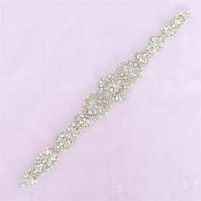 img 3 attached to Pardecor Rhinestone Applique Wedding Crystal Women's Accessories