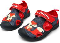 boys closed toe sandals with two straps for girls - non slip, water-friendly, summer shoes logo