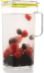 img 2 attached to 🥤 Komax Tritan Plastic Pitcher With Lid - 60oz Compact BPA-Free Water Pitcher for Refreshing Beverages: Water, Tea, Lemonade, Milk, Sangria