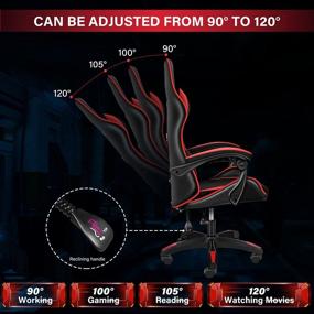 img 1 attached to YSSOA Racing Ergonomic Adjustable Chair