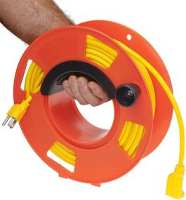 img 1 attached to 🧵 Bayco KW-110 Cord Storage Reel - 100-Feet, Orange (with Center Spin Handle)