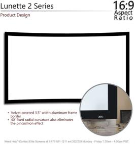 img 2 attached to 🎥 Immerse Yourself in Entertainment with Elite Screens Lunette 2 Series 110-inch Diagonal Curved Home Theater Projector Screen, CURVE110WH2, cinewhite