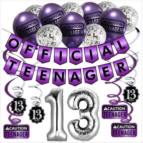 img 4 attached to 🎉 Get the Ultimate Funny Official Teenager 13th Birthday Party Pack - Purple Supplies, Decorations and Favors!