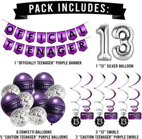 img 3 attached to 🎉 Get the Ultimate Funny Official Teenager 13th Birthday Party Pack - Purple Supplies, Decorations and Favors!