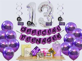 img 2 attached to 🎉 Get the Ultimate Funny Official Teenager 13th Birthday Party Pack - Purple Supplies, Decorations and Favors!