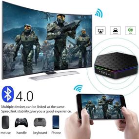 img 1 attached to Next-Level Entertainment: T95Z Plus Android 7.1.2 TV Box with Octa-Core, 2G+16G, Dual-Band Wi-Fi, LAN, 4K UHD, BT4.0 - Includes Mini Wireless Keyboard & Remote