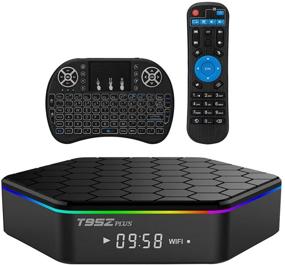 img 4 attached to Next-Level Entertainment: T95Z Plus Android 7.1.2 TV Box with Octa-Core, 2G+16G, Dual-Band Wi-Fi, LAN, 4K UHD, BT4.0 - Includes Mini Wireless Keyboard & Remote