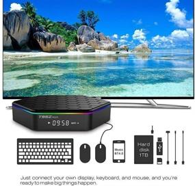 img 2 attached to Next-Level Entertainment: T95Z Plus Android 7.1.2 TV Box with Octa-Core, 2G+16G, Dual-Band Wi-Fi, LAN, 4K UHD, BT4.0 - Includes Mini Wireless Keyboard & Remote