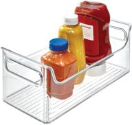 🥦 efficient fridge plastic storage organizer: idesign 72530 bin with handles, clear container for food, drinks, produce, pantry, bpa-free (5.5"x 11.25" x 5") логотип